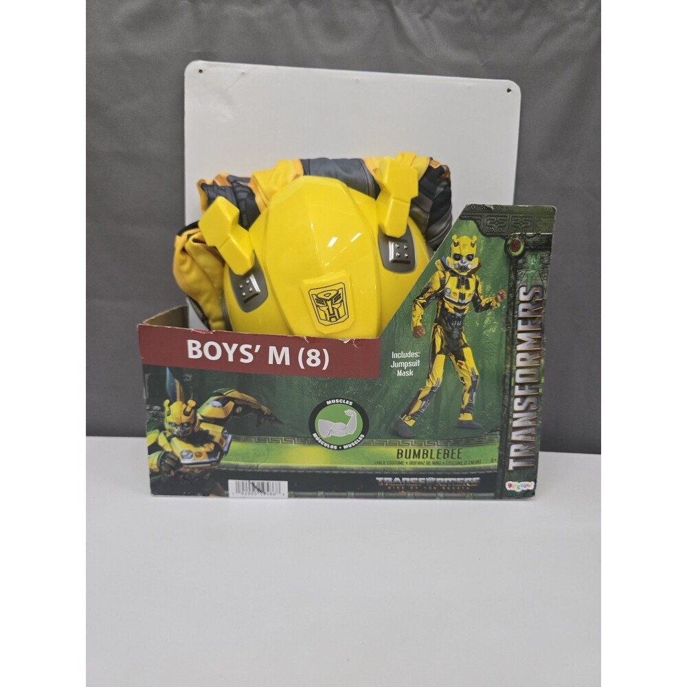 Transformers Bumblebee Costume Size Medium (8) Includes: Jumpsuit And Mask - Picture 1 of 3